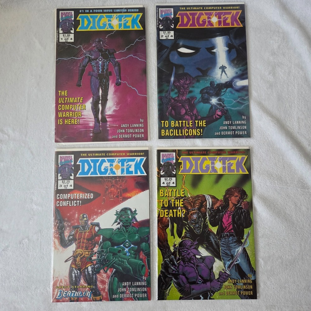 Digitek #1–4 Complete Set (1992 Marvel UK) Mini-Series – Lanning/Power